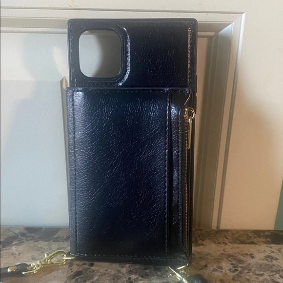 Other - iPhone 11 Pro Max phone case.  Leather with Strap